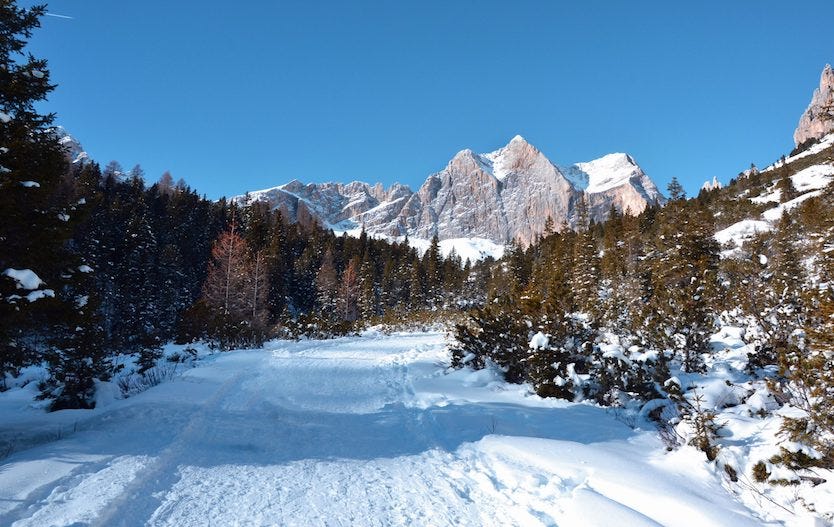 Val di Fassa in Trentino escursioni d'Inverno