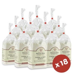 dispensa di farina di mais bianco Molino Pellegrini multipack 9 Kg